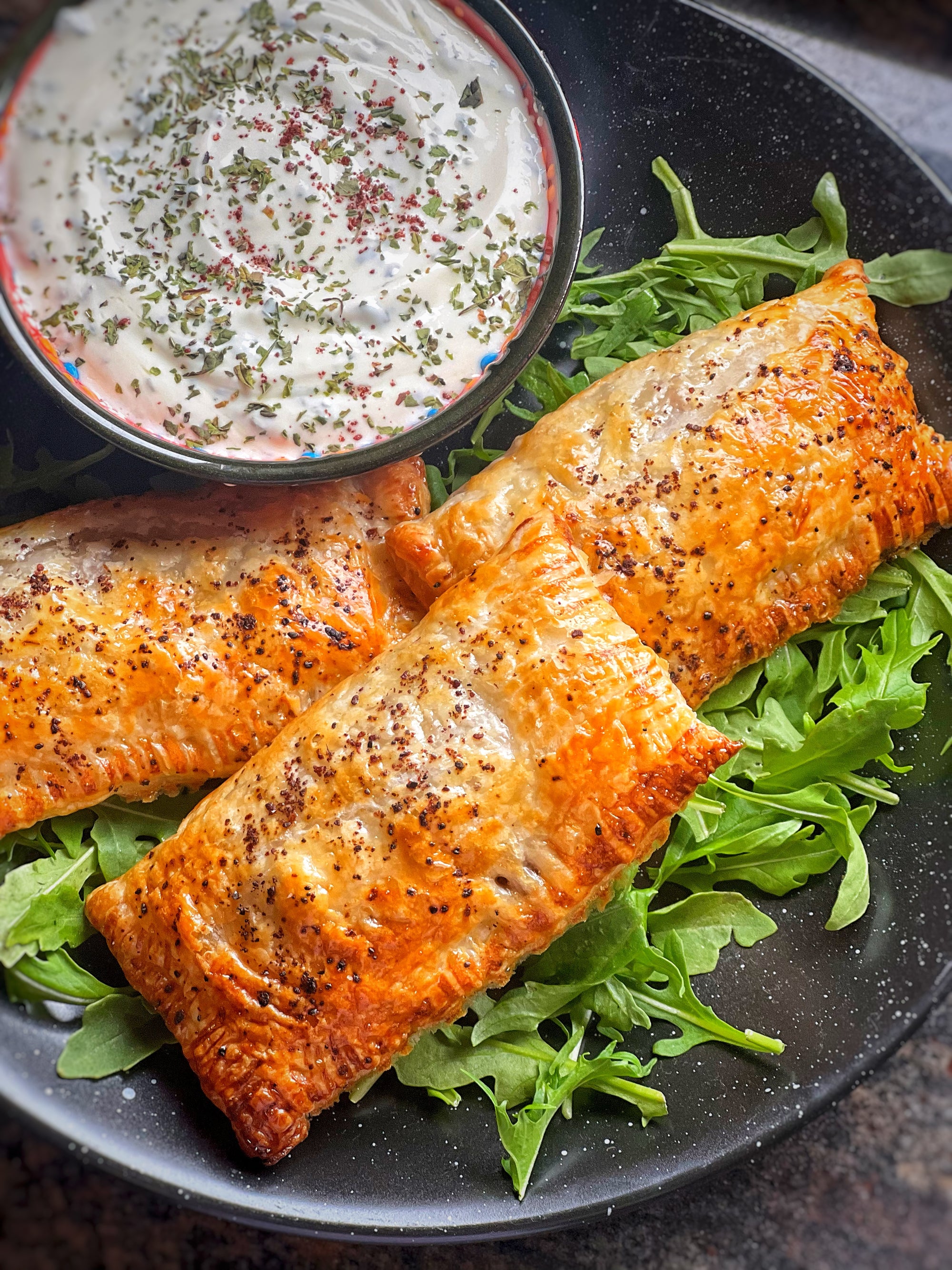 Msakhan Puffs 'Sumac Chicken Pastries'