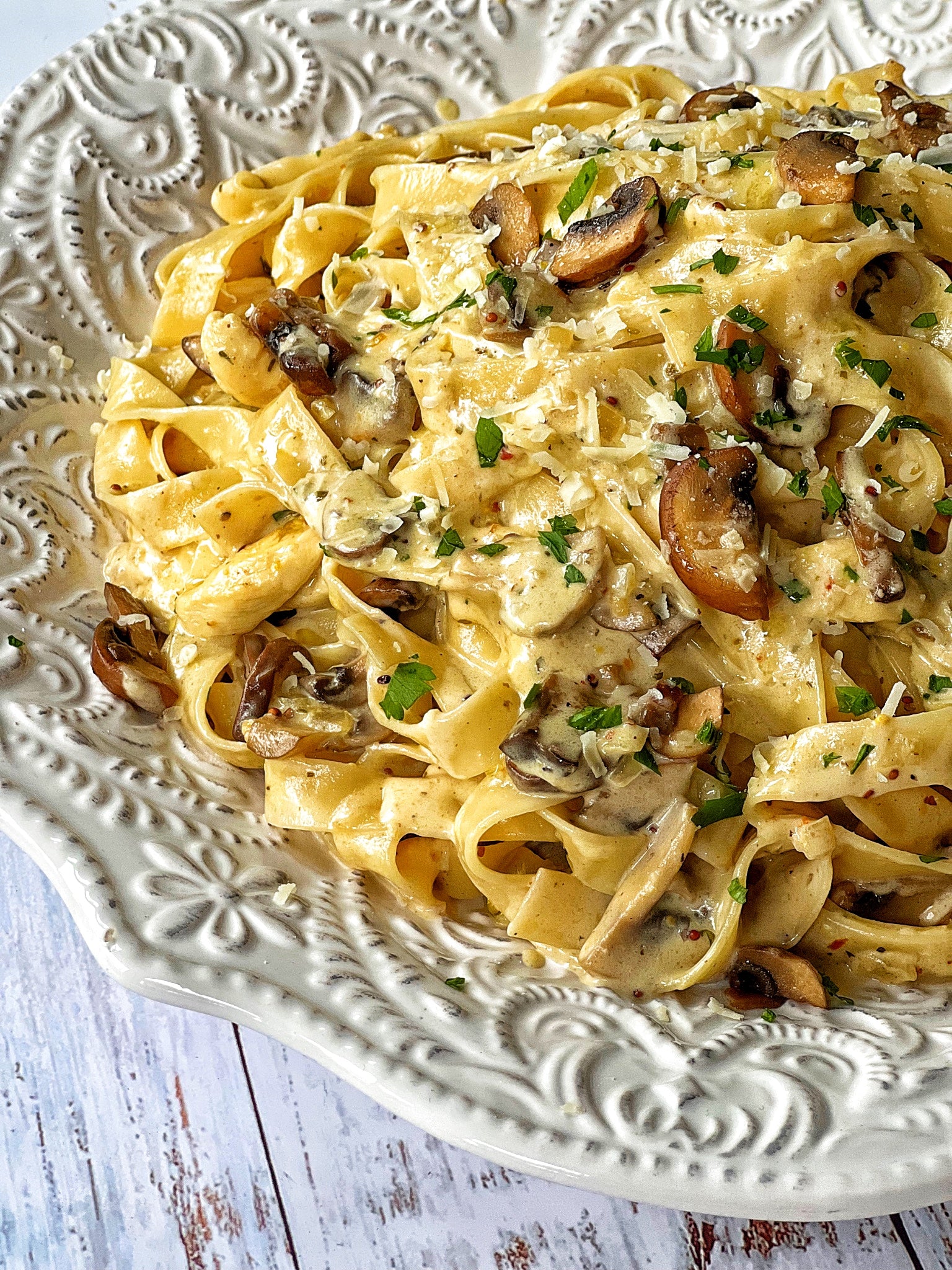 Creamy Chicken Mushroom Pasta