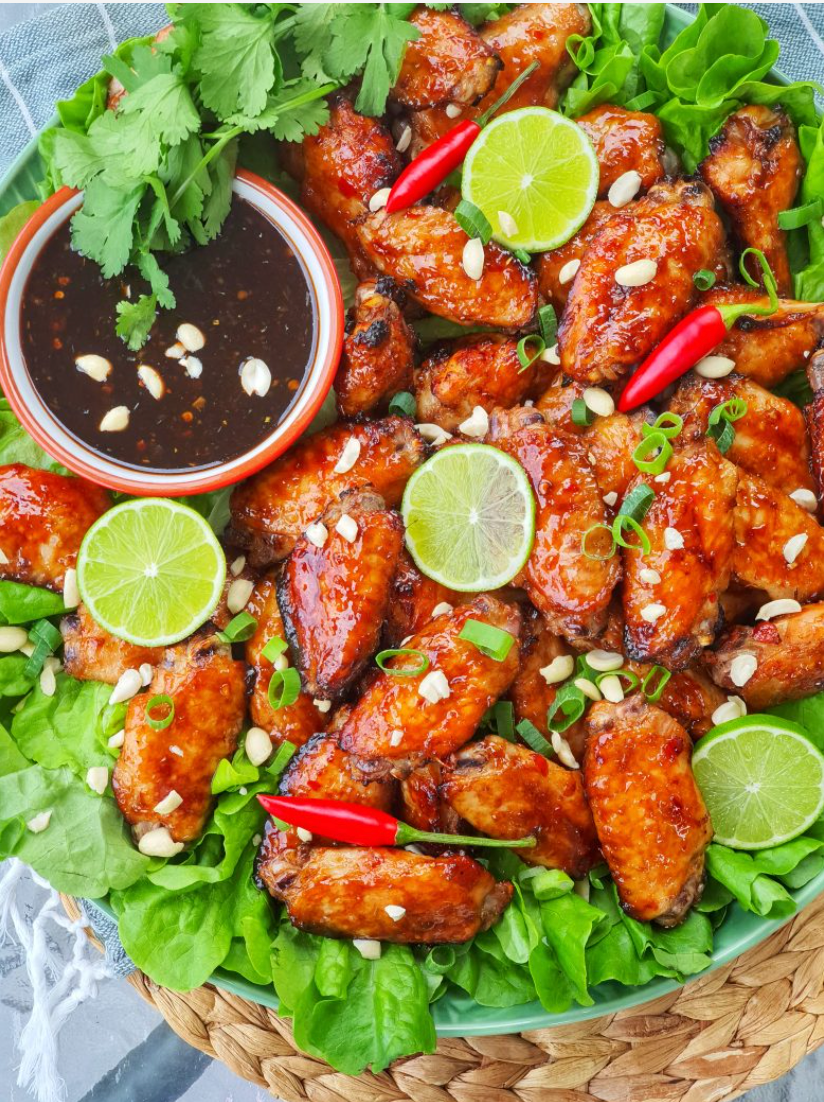 Thai Inspired Sticky Chicken Wings